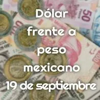 Precio del dólar, 19 de septiembre