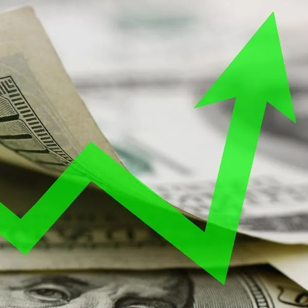 Dollar moving up. Money finance growth chart graph stock market