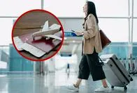 Collage, pasaporte en aeropuerto. En relación con pasaporte que no será obligatorio en Singapur.