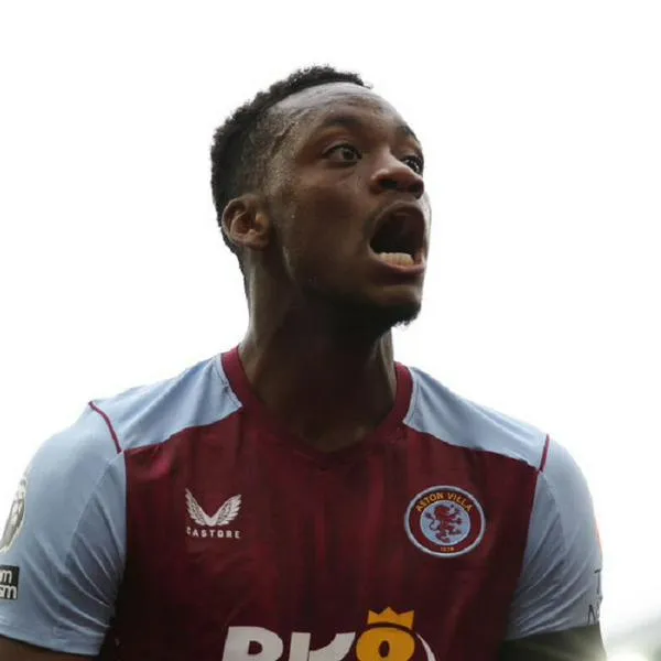 BIRMINGHAM, ENGLAND - SEPTEMBER 16: Jhon Duran of Aston Villa celebrates his goal during the Premier League match between Aston Villa and Crystal Palace at Villa Park on September 16, 2023 in Birmingham, England. (Photo by Neville Williams/Aston Villa FC via Getty Images)