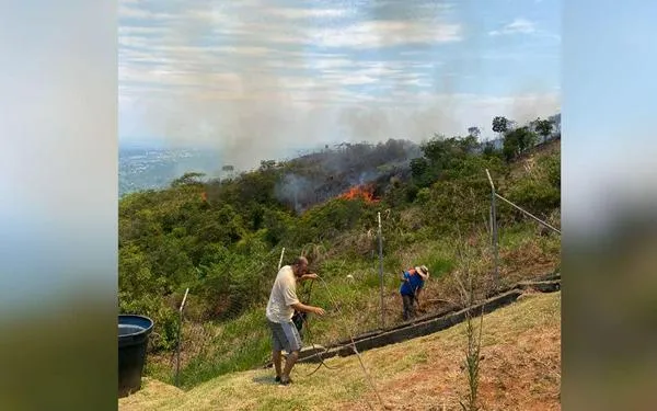 Emergencia por grave incendio forestal en zona rural de Cali