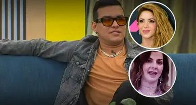 Fotos de Yeison Jiménez, Shakira y Carolina Cruz, en nota de que el cantante pulló a la barranquillera y la vallecaucana le respondió en Día a día.