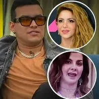 Fotos de Yeison Jiménez, Shakira y Carolina Cruz, en nota de que el cantante pulló a la barranquillera y la vallecaucana le respondió en Día a día.