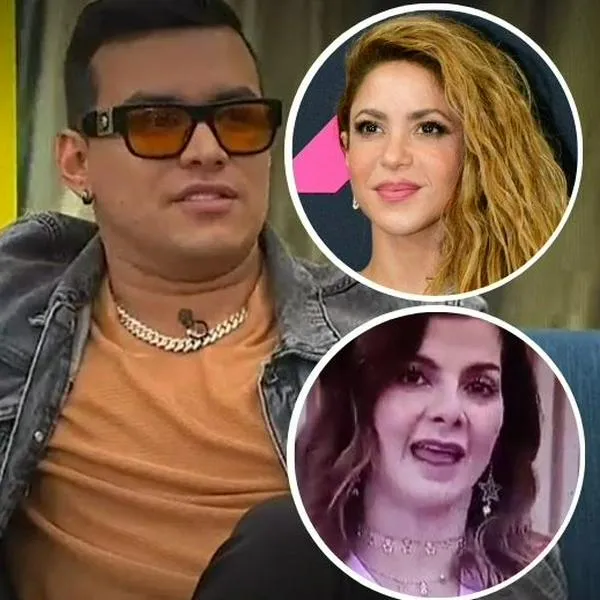 Fotos de Yeison Jiménez, Shakira y Carolina Cruz, en nota de que el cantante pulló a la barranquillera y la vallecaucana le respondió en Día a día.