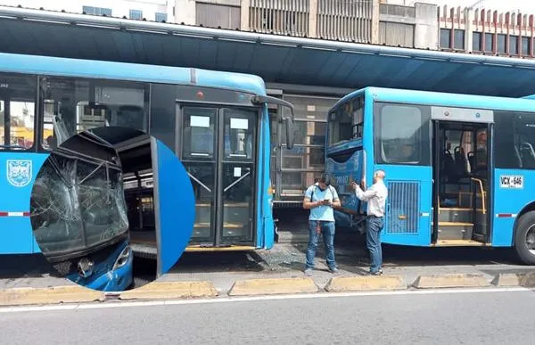 Accidente entre dos buses del MÍO dejó 9 personas heridas