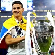 James Rodríguez celebrando uno de sus 25 títulos ganados a lo largo de su carrera.