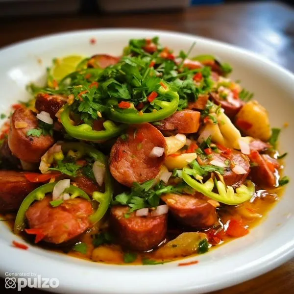 Esta es la mejor forma de hacer ceviche de chorizo con su paso a paso e ingredientes.