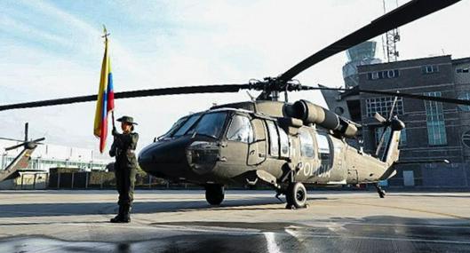 Estados Unidos donó 3 helicópteros a Colombia para la lucha contra el narcotráfico y las operaciones medioambientales. La Policía hizo el recibimiento. 