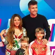 Foto de Shakira, Gerard Piqué y sus hijos, en nota de que el español por canción de la colombiana, 'El jefe', hizo cambio que tocó a los niños.