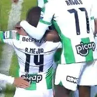 Foto de Atlético Nacional, en nota de que gol contra Águilas en Copa viraliza a Robert Mejía, video.