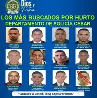 Policía de Cesar dio a conocer el cartel de las personas más buscadas en esa zona de Colombia. Autoridades ofrecen $ 5 millones por información.