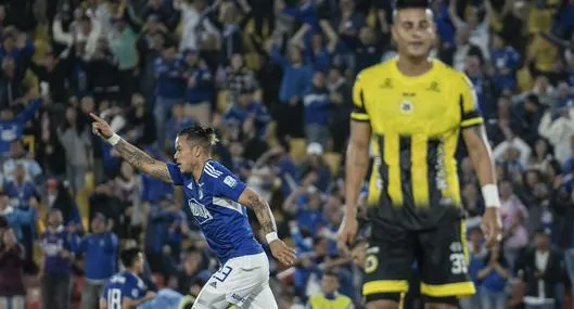 Leonardo Castro celebra gol contra Alianza Petrolera por Copa BetPlay este 28 de septiembre.