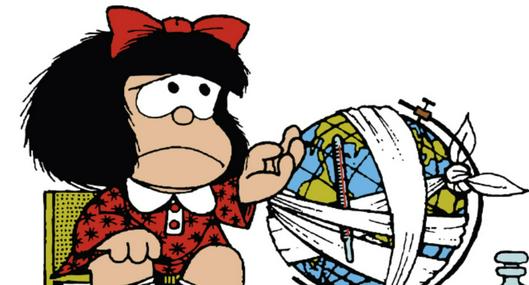 Así se vería la caricatura de Mafalda en la vida real, según la inteligencia artificial. 