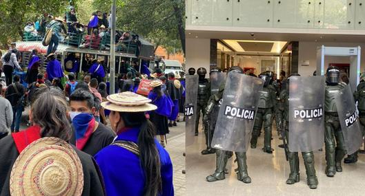 Indígenas que se tomaron Revista Semana justificaron ataque en Bogotá hoy