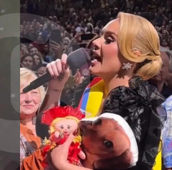 Video | Adele emocionó a sus fans tras lucir la bandera de Colombia en su concierto en Las Vegas.