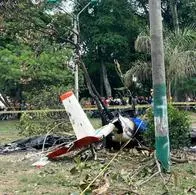 Quién es el herido y el piloto que murió en accidente de avioneta en Cali. La aeronave era utilizada para actividades de entrenamiento. 