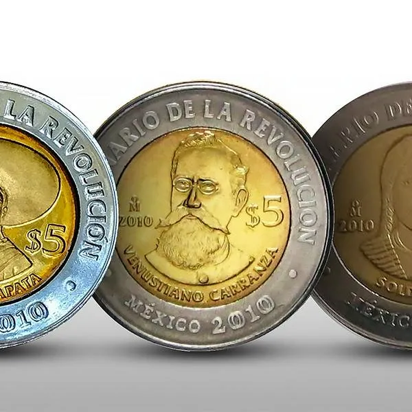 Monedas de cinco pesos de la Revolución Mexicana