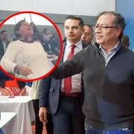 El presidente Gustavo Petro, llegando tarde a un evento en Suba.