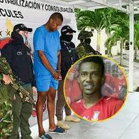 Rolan de la Cruz, exfutbolista colombiano de Cali y Santa Fe, capturado por las Fuerzas Militares por narcotráfico. Es pedido en extradición por EE. UU.