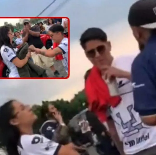 Joven fingió pelear con otro hombre para pedirle matrimonio a su novia en México y video es viral.