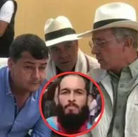 César Augusto Giraldo alias 'Calzones', Álvaro Uribe y Lucas Villa.