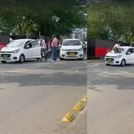 Pelea de conductores dejó a uno con heridas por dañar un carro, en Cali
