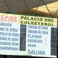 Cuánto vale una picada en El Palacio del Colesterol, cerca del estadio El Campín. El lugar se convierte en un sitio emblemático antes de los partidos.