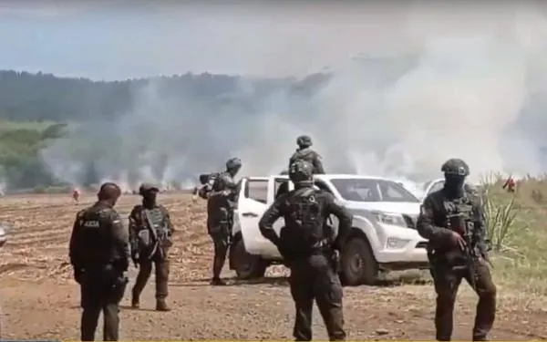 Rechazo por incendio forestal ocasionado por invasores de la Hacienda el Japio