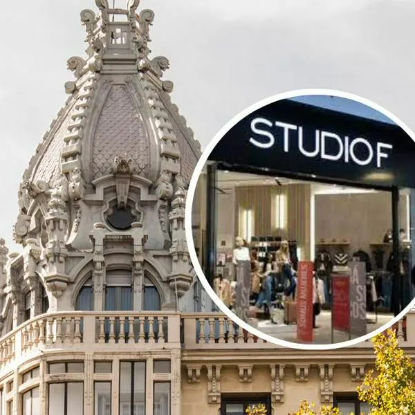Fotos de calle de La Goya y de Studio F, en nota de que en dónde fabrica esa empresa su ropa y en qué calle de Europa abrió nueva tienda