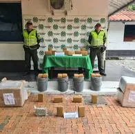 Honda: incautan marihuana hallada en canecas de basura en camión de mensajeria