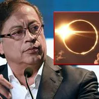 Gustavo Petro aprovechó el eclipse solar para exaltar su ego otra vez