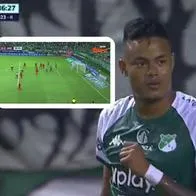 Gol de Luis Sandoval y jugada del VAR que le anuló gol en Cali vs. América. 