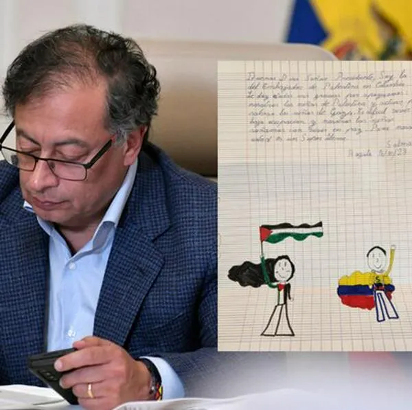 La hija del embajador de Palestina en Colombia le envió una carta a Gustavo Petro en la que le agradece por el apoyo y lo llamó superhéroe.