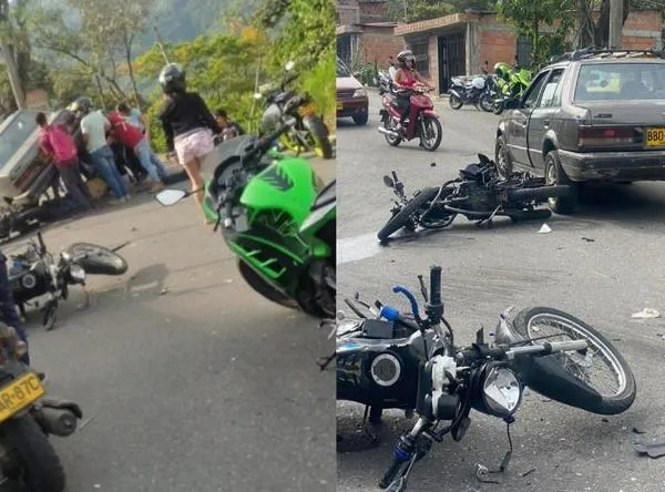 En Ibagué, motociclista quedó debajo de un carro por adelantarse en una curva