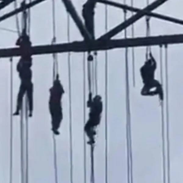 Obreros que quedaron colgando en edificio de Sao Paulo, Brasil; uno de ellos murió