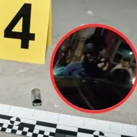 Escena del crimen y foto de sicario en Cartagena.