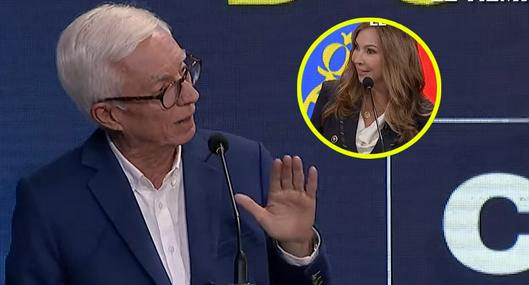 Jorge Enrique Robledo tuvo discusión con Darcy Quinn por "chiste flojo" en vivo en debate.