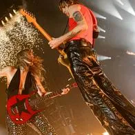 Imagen de un concierto de Måneskin, banda que se presentó este 24 de octubre en Bogotá.