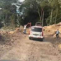 Por lluvias, cierran paso en la vía Bucaramanga - Barrancabermeja.