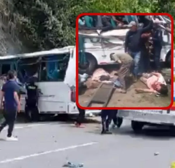 Accidente en Bogotá-La Vega: ladrón robó a heridos y quedó captado en video.