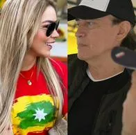Day Vásquez, expareja de Nicolás Petro, y el candidato Gustavo Bolívar.
