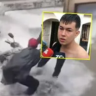 Domiciliario contó cómo lo salvaron de feroz arroyo que lo arrastró: 