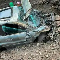 Candidato de Buriticá casi pierde la vida cuando su carro se fue por un precipicio de 300 metros 