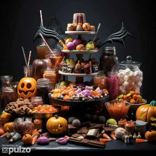 En Halloween, los niños se disfrazan de diferentes temas y salen a las calles a pedir dulces. Tenga cuidado con los dulces que recibe.
