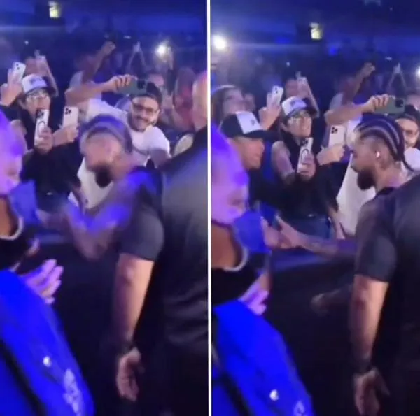 Momento en el que Maluma responde con furia a un fanático que lo saludó en un concierto