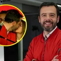Galán, con apasionado beso, metió a su esposa en discurso: 