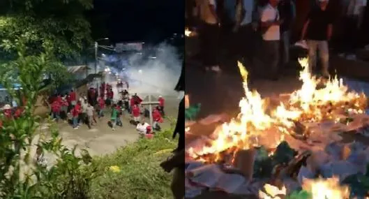 Disturbios en Cauca después de las elecciones del 29 de octubre en Colombia.