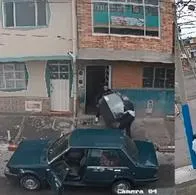 “Mi primera chamba”: captan secuencia completa del robo fallido de una lavadora en Bogotá.