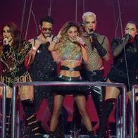 Foto de RBD, en nota de cómo cuidar oído en conciertos de esa agrupación, Karol G, Andrés Cepeda y más en Colombia