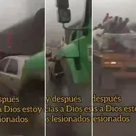 Grave accidente en el Alto de La Línea: sale video de motero que grabó a camión sin frenos y que dejó 2 muertos y varios heridos.
